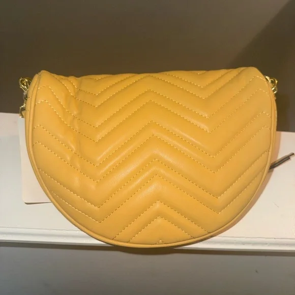 Quilted Yellow Belt Bag/Crossbody - Picture 3 of 5